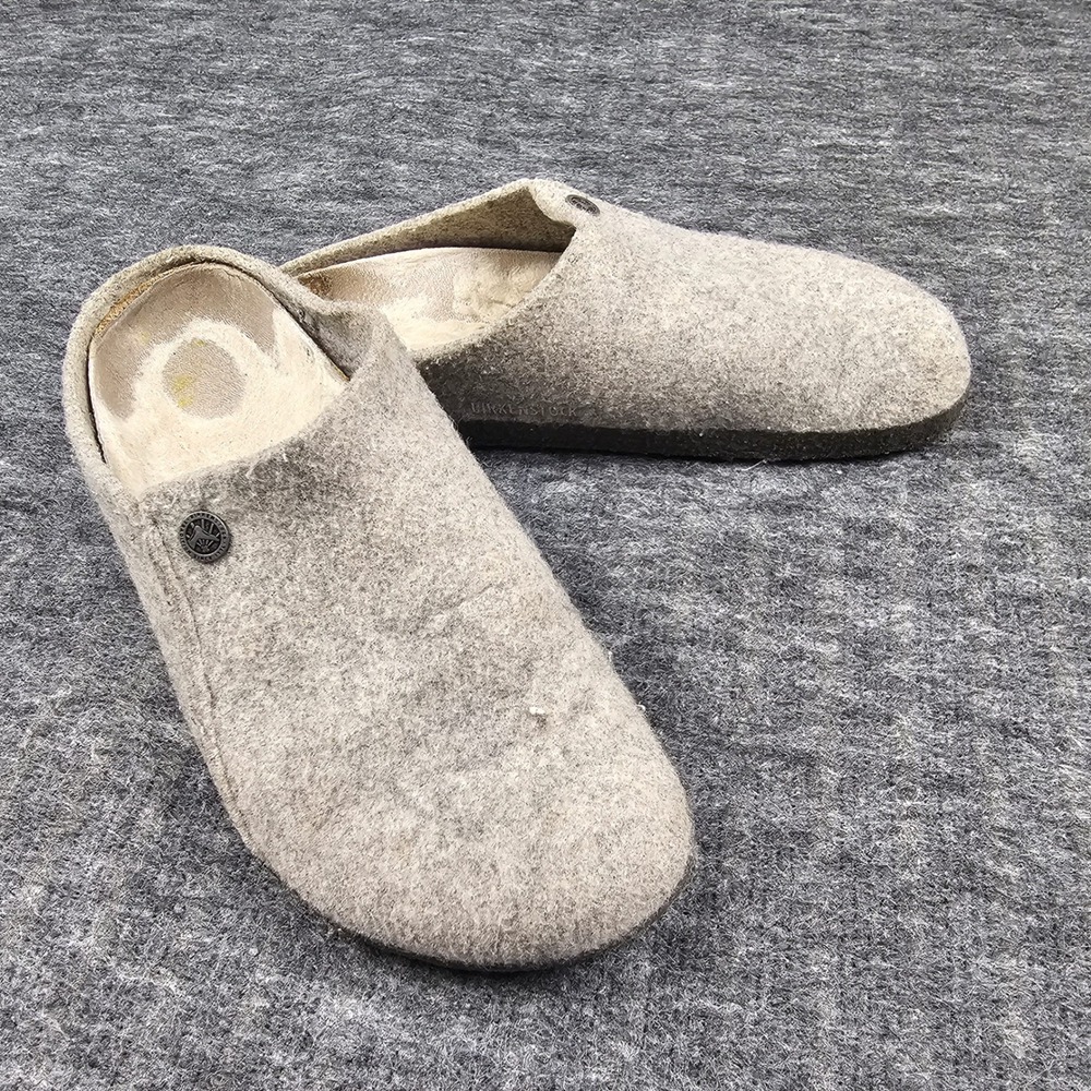 Birkenstock Zermatt Clogs Wool Felt Shearling Gray 40